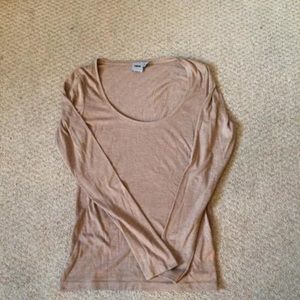 Asos Women's Tan Scoop Neck Shirt